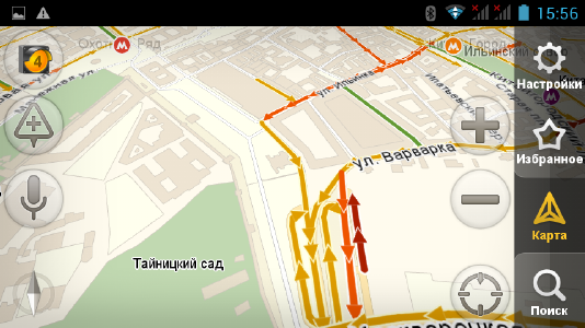 Яндекс.Навигатор скриншот.