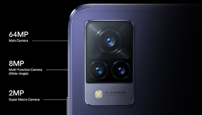 Камера смартфона Vivo V21.