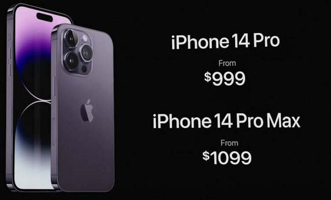 Цена новых смартфонов iPhone 14 Pro и iPhone 14 Pro Max.