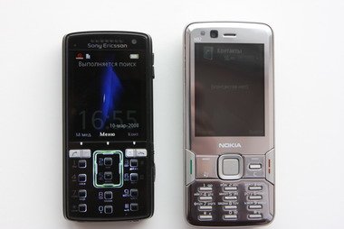 Sony Ericsson K850i и Nokia N82.