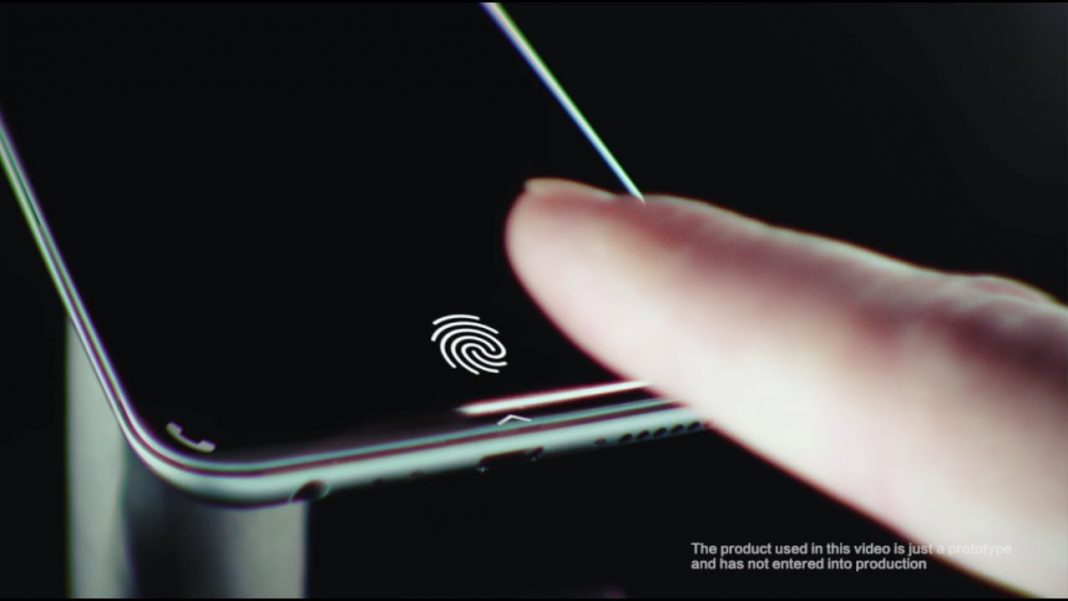 Сканер отпечатков пальцев, встроенный в экран.
