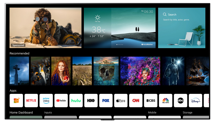 Смарт телевизоры LG будут выходить с webOS 6.0.