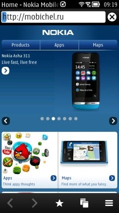 Пользовательский интерфейс смартфона Nokia 808 PureView.