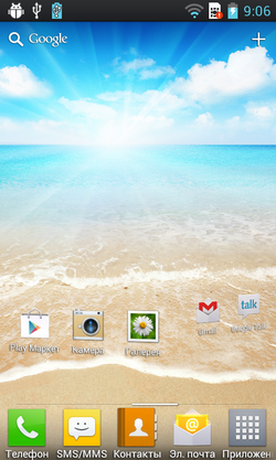 Пользовательский интерфейс LG Optimus L7.