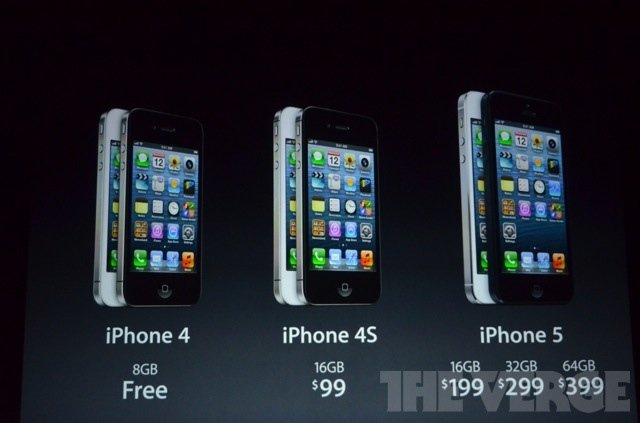 Цены на новый iPhone 5.