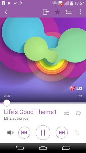 Скриншот экрана LG G3.