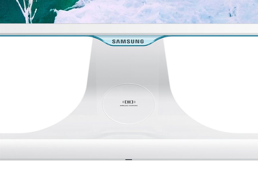 Монитор Samsung с беспроводной зарядкой.