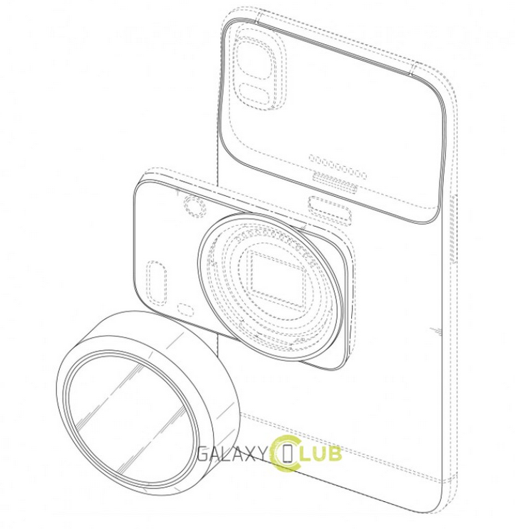 Samsung запатентовала смартфон со сменным модулем камеры.