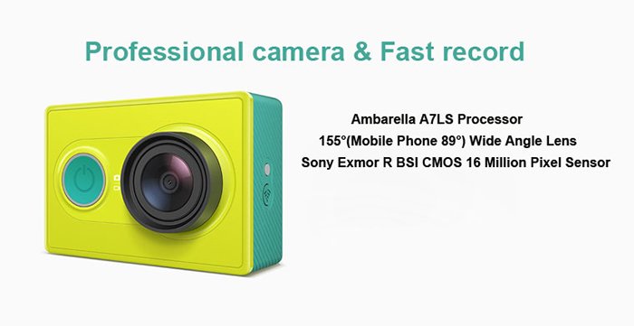XiaoMi Yi 1080P Ambarella A7LS WIFI Sports Action Camera.