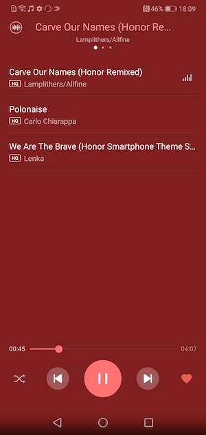 Скриншот экрана смартфона Huawei Honor 10.