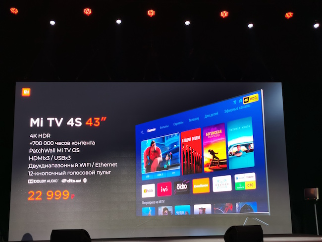 Смарт ТВ Xiaomi Mi TV 4S 43 дюйма.