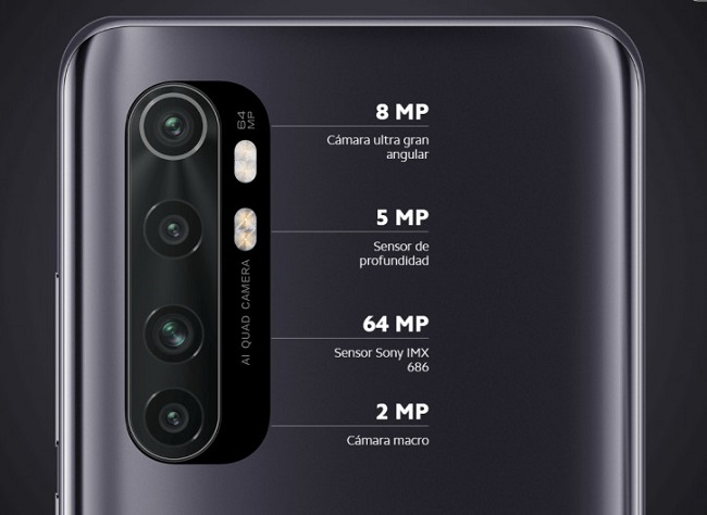 Камера смартфона Xiaomi Mi Note 10 Lite.