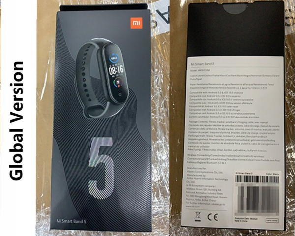 Фото коробки с фитнес-браслетом Xiaomi Mi Smart Band 5.