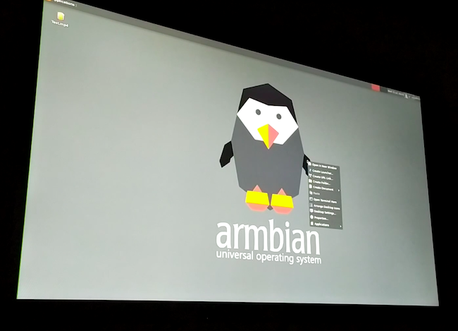 Пользовательский интерфейс операционной системы Armbian.