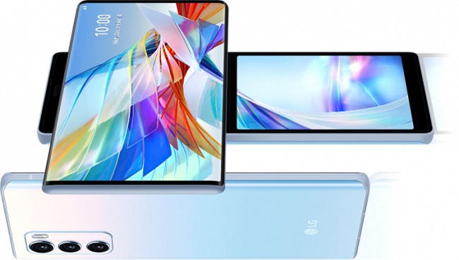 Смартфон LG Wing с T-образным экраном.