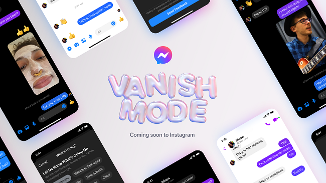Vanish Mode в Instagram и Messenger.