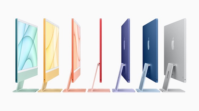 Семь цветов нового настольного компьютера Apple iMac 24.