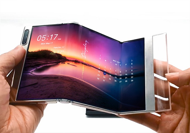Гибкий дисплей S-образной формы от Samsung.