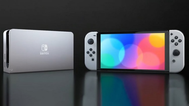 Новая игровая приставка Nintendo Switch с 7 дюймовым OLED-дисплеем.