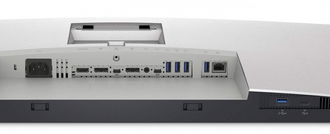 Порты и разъёмы монитора Dell UltraSharp 27 4K USB-C Hub Monitor.
