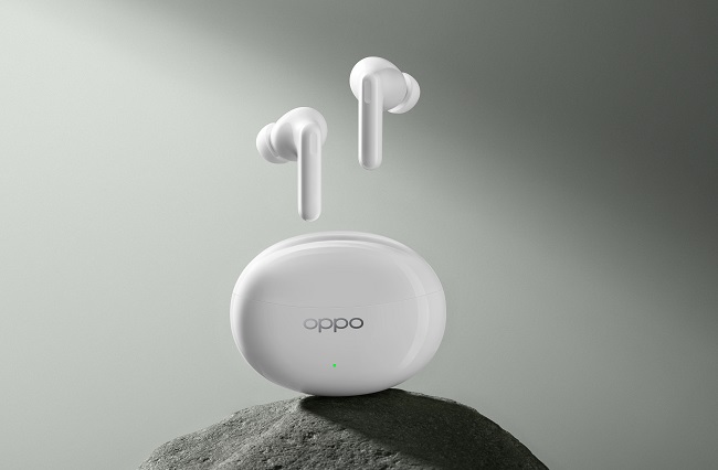 OPPO Enco Air3 Pro в белом цвете.