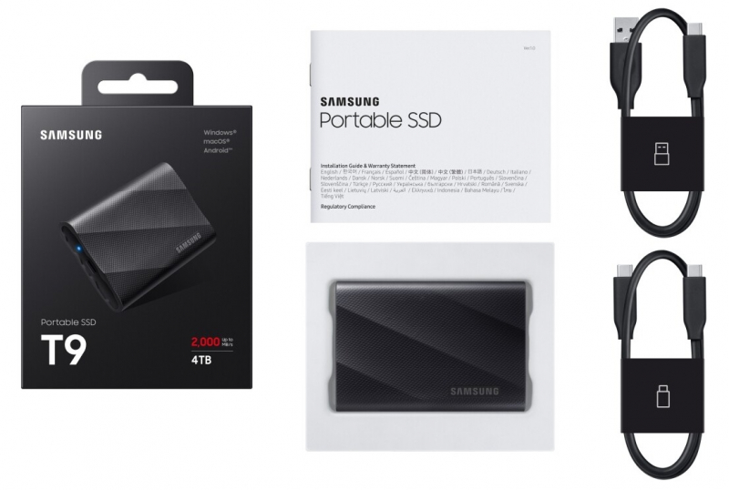 Комплект поставки Samsung Portable SSD T9.