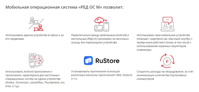 Операционная система «Ред ОС М» от компании «Ред Софт». 