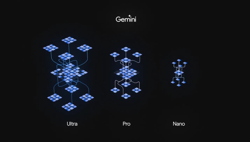 Три версии генеративной нейросеть Gemini от Goggle.
