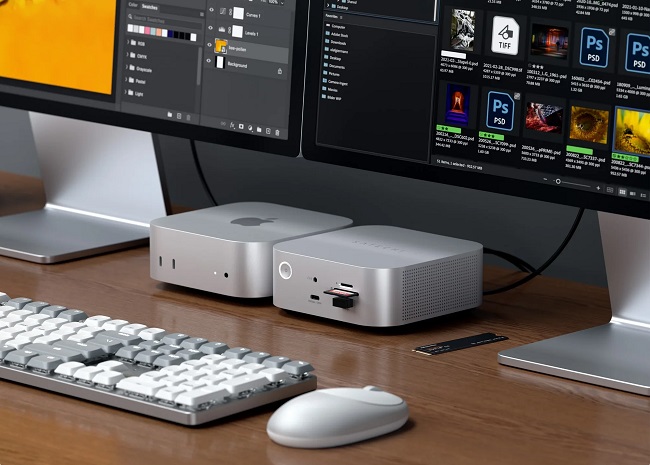 Док-станции, кабели, компьютерные мыши и клавиатуры бренда Satechi.