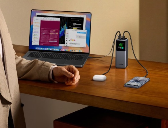 Внешний аккумулятор UGREEN PB726 20000 mAh 165W Retractable.