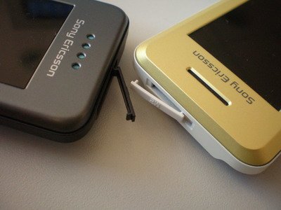 Разъем для карт памяти SonyEricsson S500i и SonyEricsson W580i.