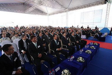 Церемония открытия завода по производству ЖК-телевизоров и мониторов Samsung в Калуге.