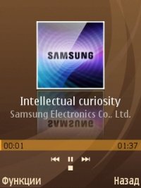 Интерфейс Samsung i8510 INNOV8: музыкальный плеер.