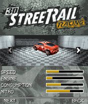 Игра для мобильных телефонов 3D Street Rail Racing.