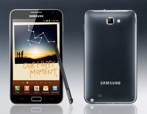 Смартфон с большим сенсорным экраном Samsung Galaxy Note.