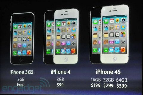 Цены на новый iPhone 4S.