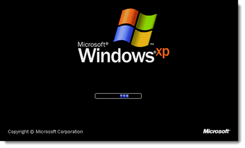 Загрузка Windows XP.