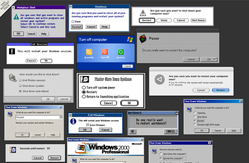 The Restart Page: процесс перезагрузки старых операционных систем.
