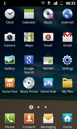 Скриншоты Samsung Galaxy W.