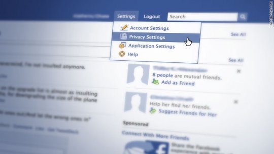 Настройки приватности в Facebook.