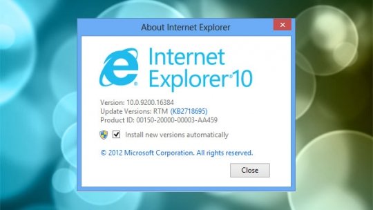 internet explorer 10.