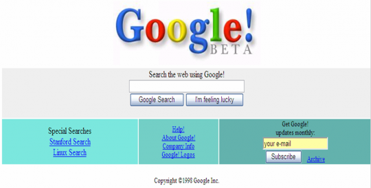 Google in 1998.