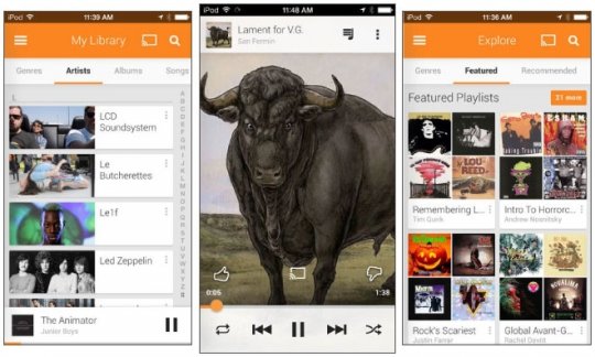 Google Play Music ipad iphone.
