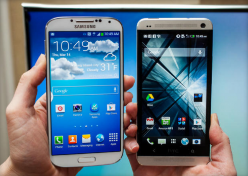 Смартфоны Samsung и HTC.