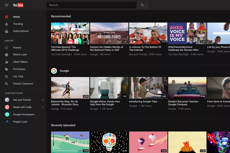 YouTube представил новый пользовательский интерфейс официально.