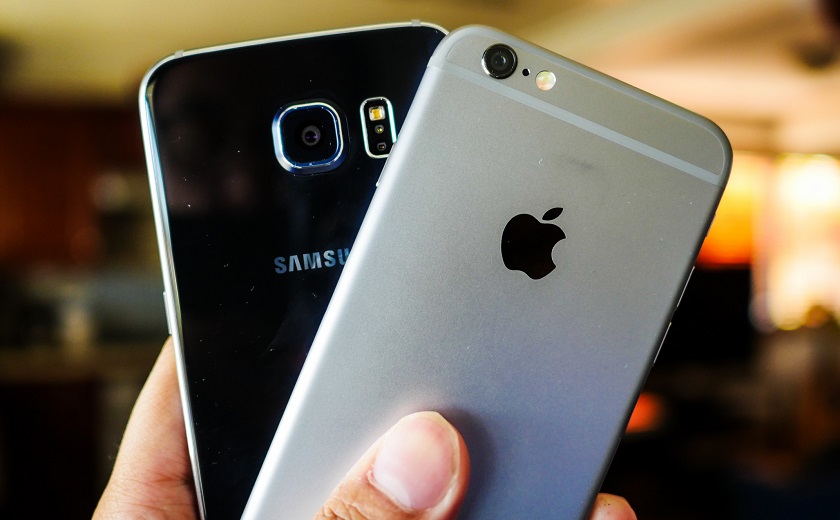 Смартфоны Samsung и Apple.