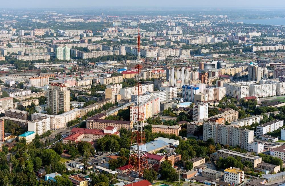 Телебашня в Челябинске.