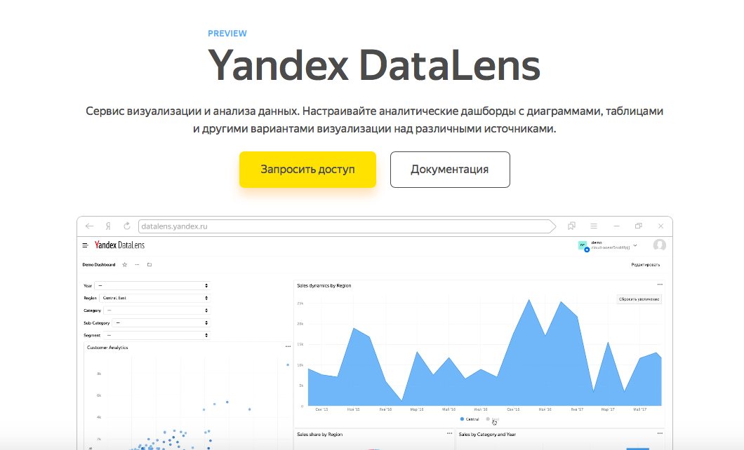 Яндекс запустил сервис аналитики для бизнеса Yandex DataLens.
