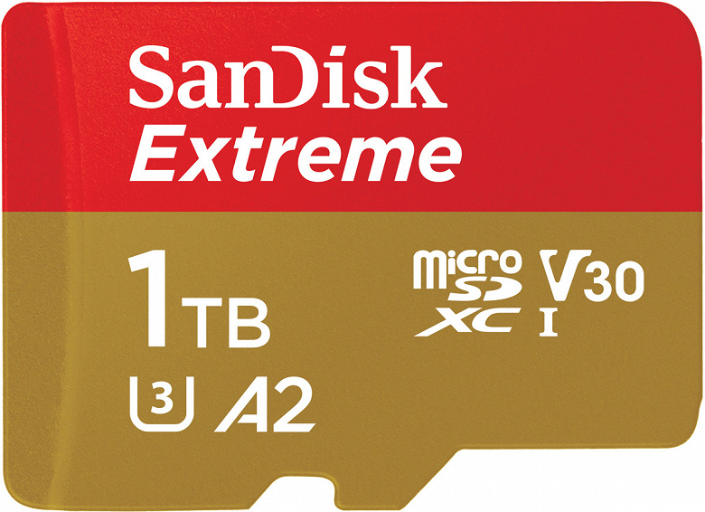 Стартовали продажи карт памяти microSD объёмом 1 ТБ.