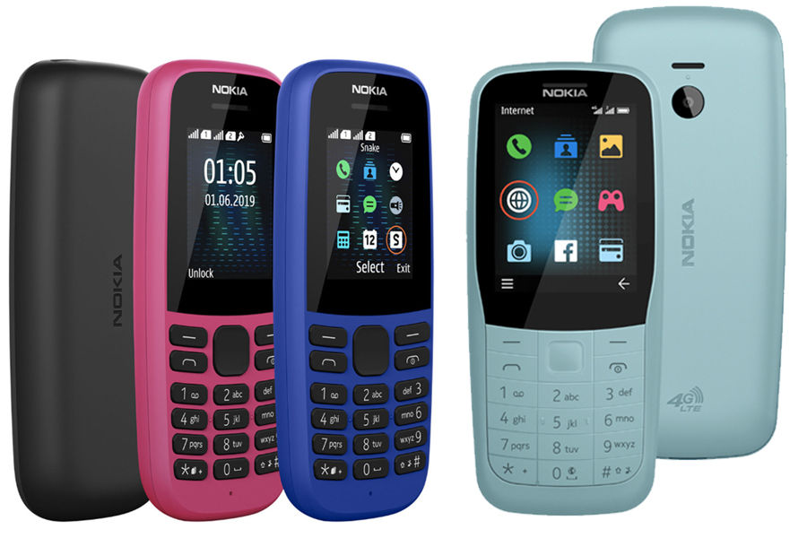 Представлены кнопочные телефоны Nokia 105 и Nokia 220 4G.
